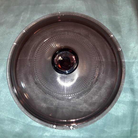 Vintage 90s Cranberry Visions Pyrex Corning 1.5L All-Glass Purple Saucepan w/Lid - Picture 5 of 10